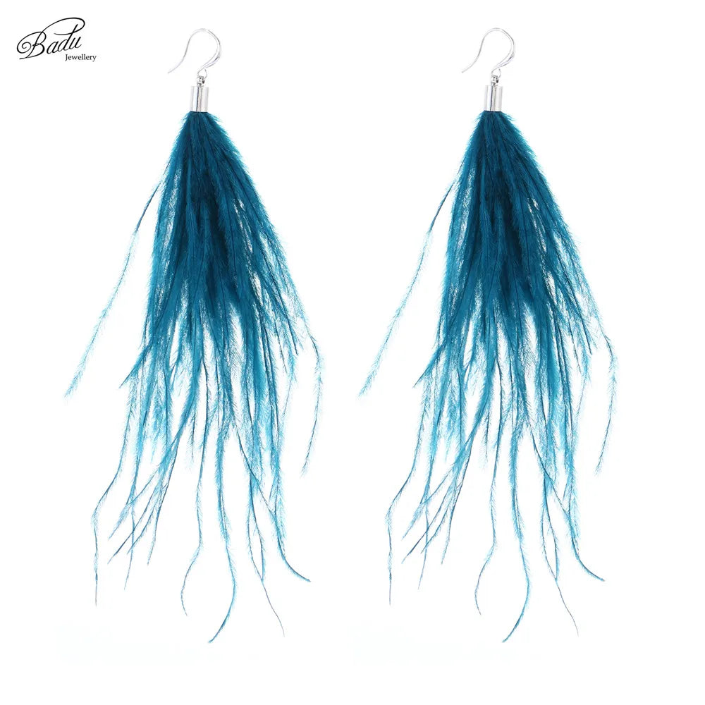 boucle d'oreille créole plume
