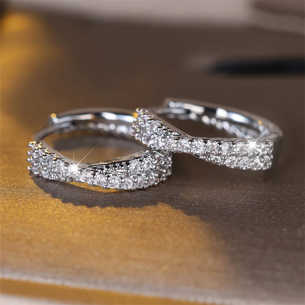 Boucles d'oreilles créoles croisées