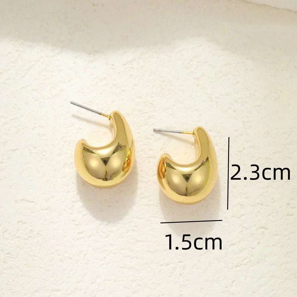 boucle d'oreille créole épaisse goutte