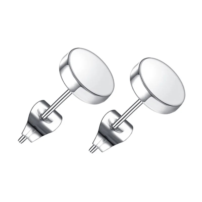 Boucles d'oreilles créoles punk gothique en acier inoxydable