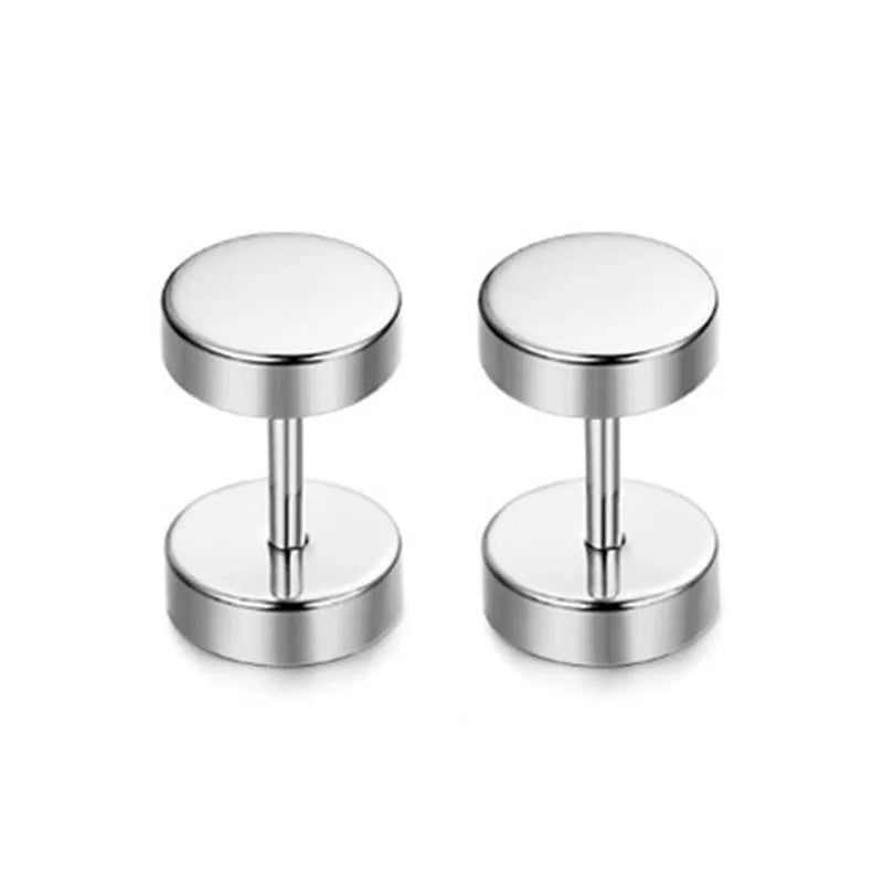 Boucles d'oreilles créoles punk gothique en acier inoxydable