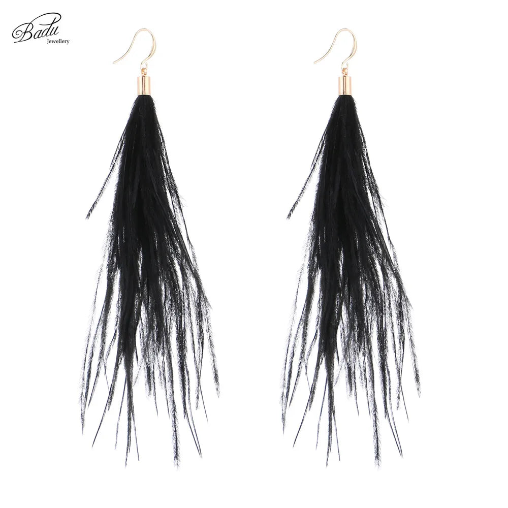 boucle d'oreille créole plume