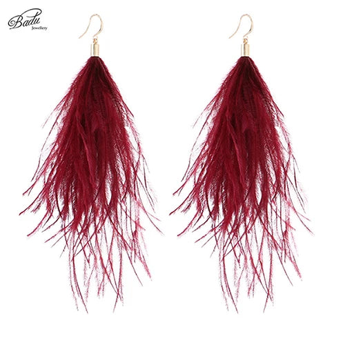 boucle d'oreille créole plume
