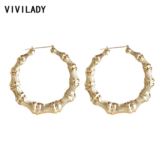 boucles d'oreilles créoles design bambou