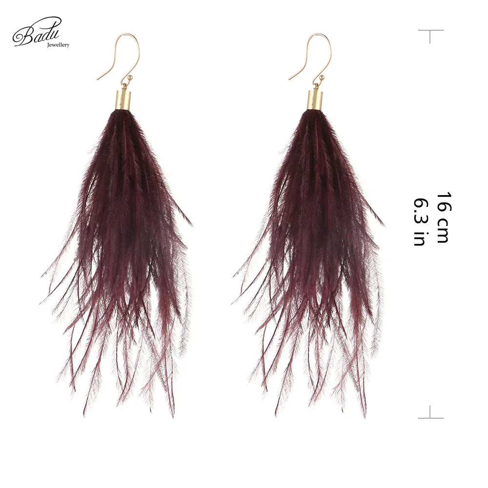 boucle d'oreille créole plume