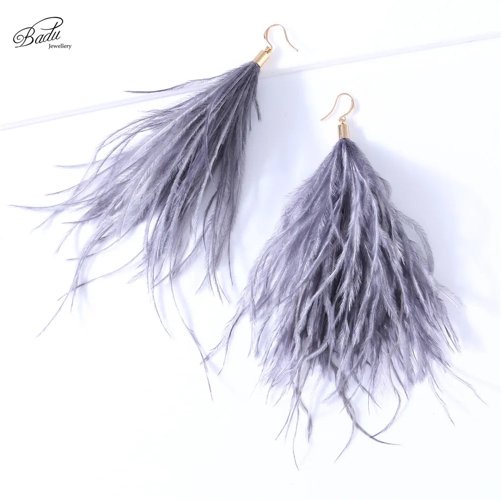 boucle d'oreille créole plume