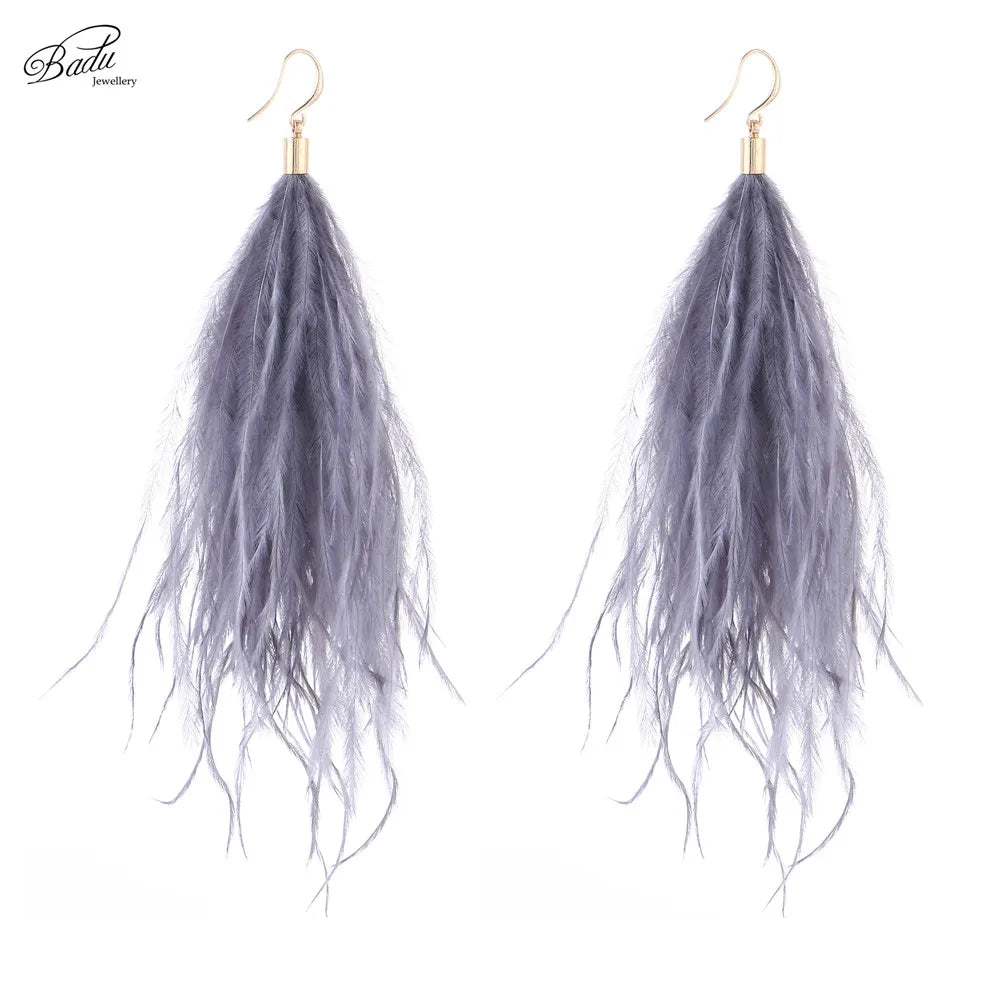 boucle d'oreille créole plume