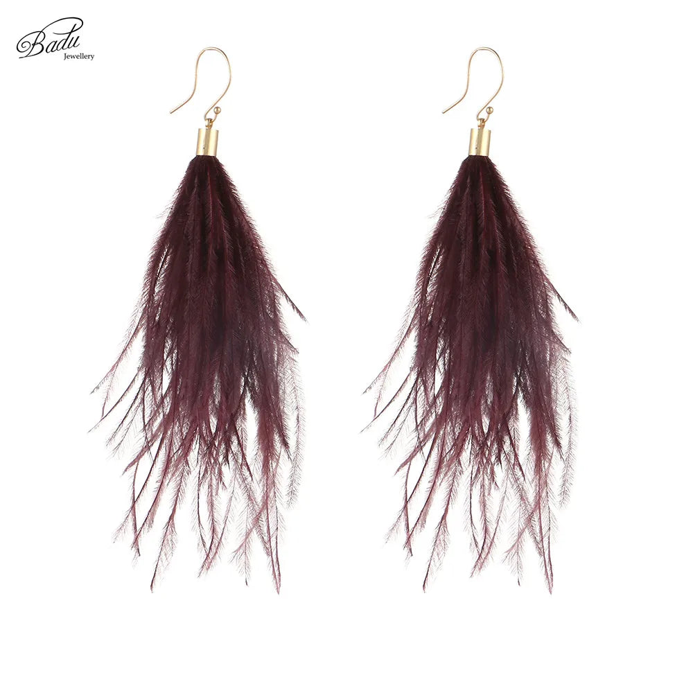 boucle d'oreille créole plume