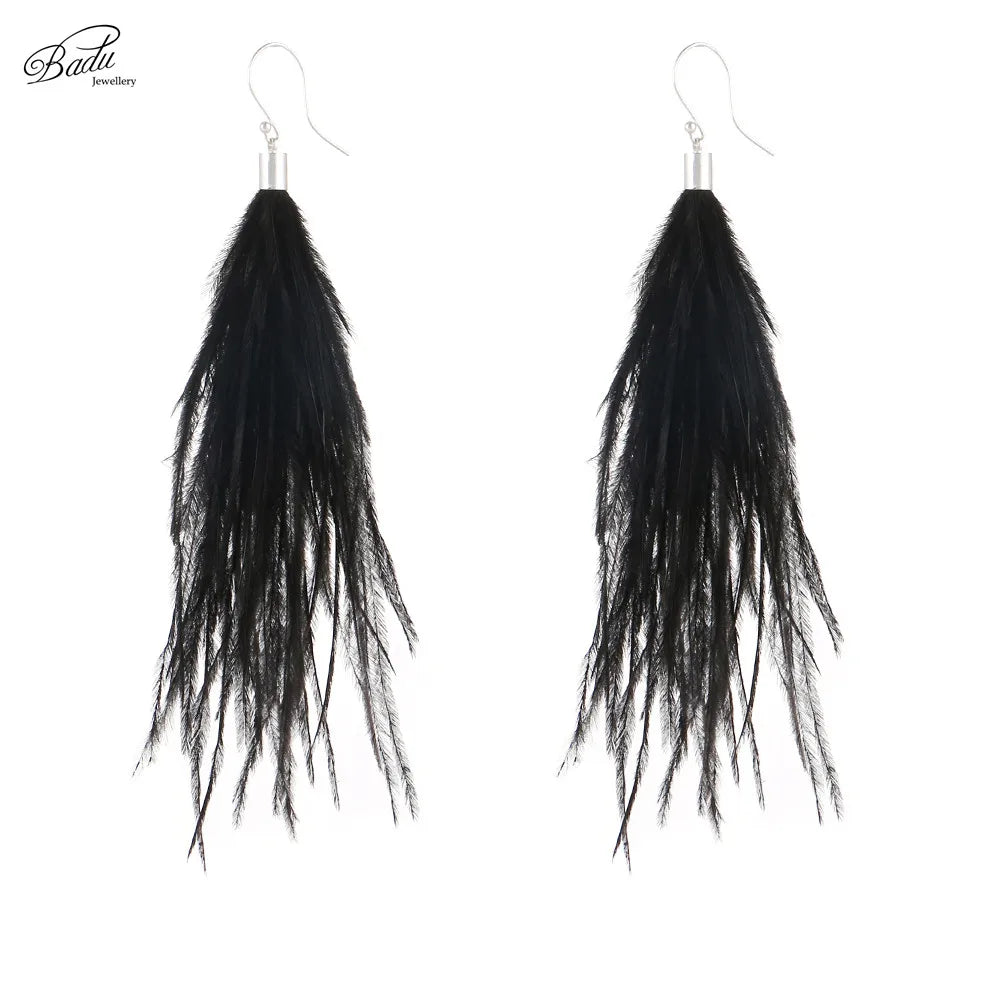 boucle d'oreille créole plume