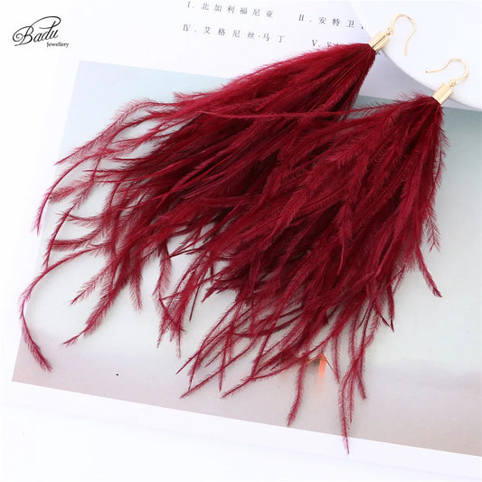 boucle d'oreille créole plume