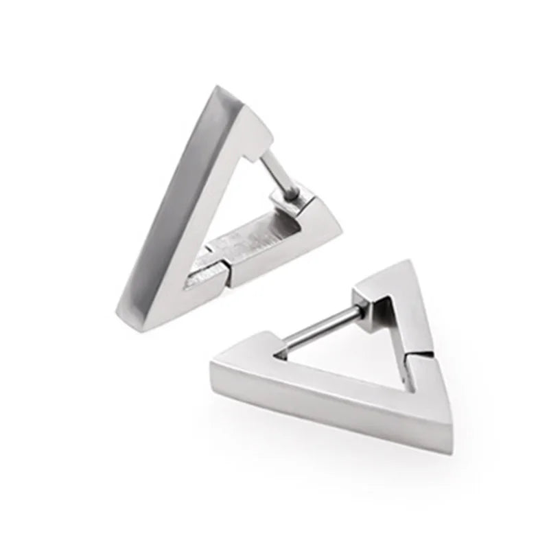 Boucles d'oreilles créoles punk gothique en acier inoxydable