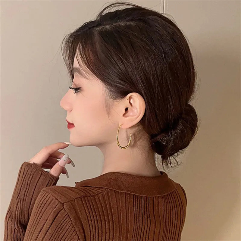 Boucles d'oreilles géométriques ovales