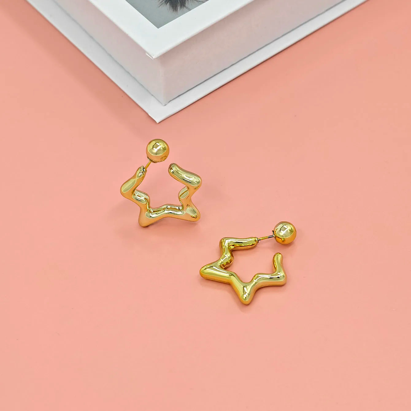 Boucles d'oreilles en C épaisse