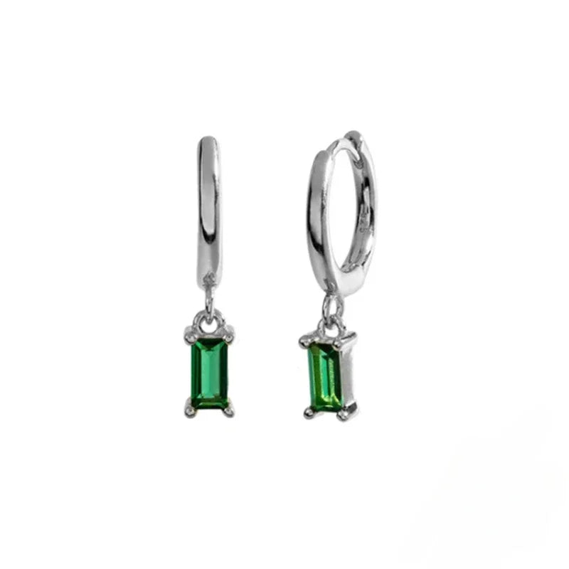 boucle d’oreille créole émeraude