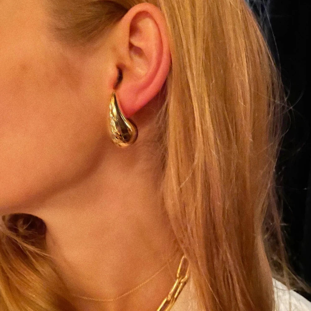 boucles d'oreilles créoles en goutte