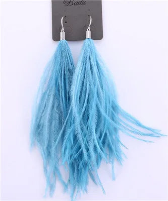 boucle d'oreille créole plume