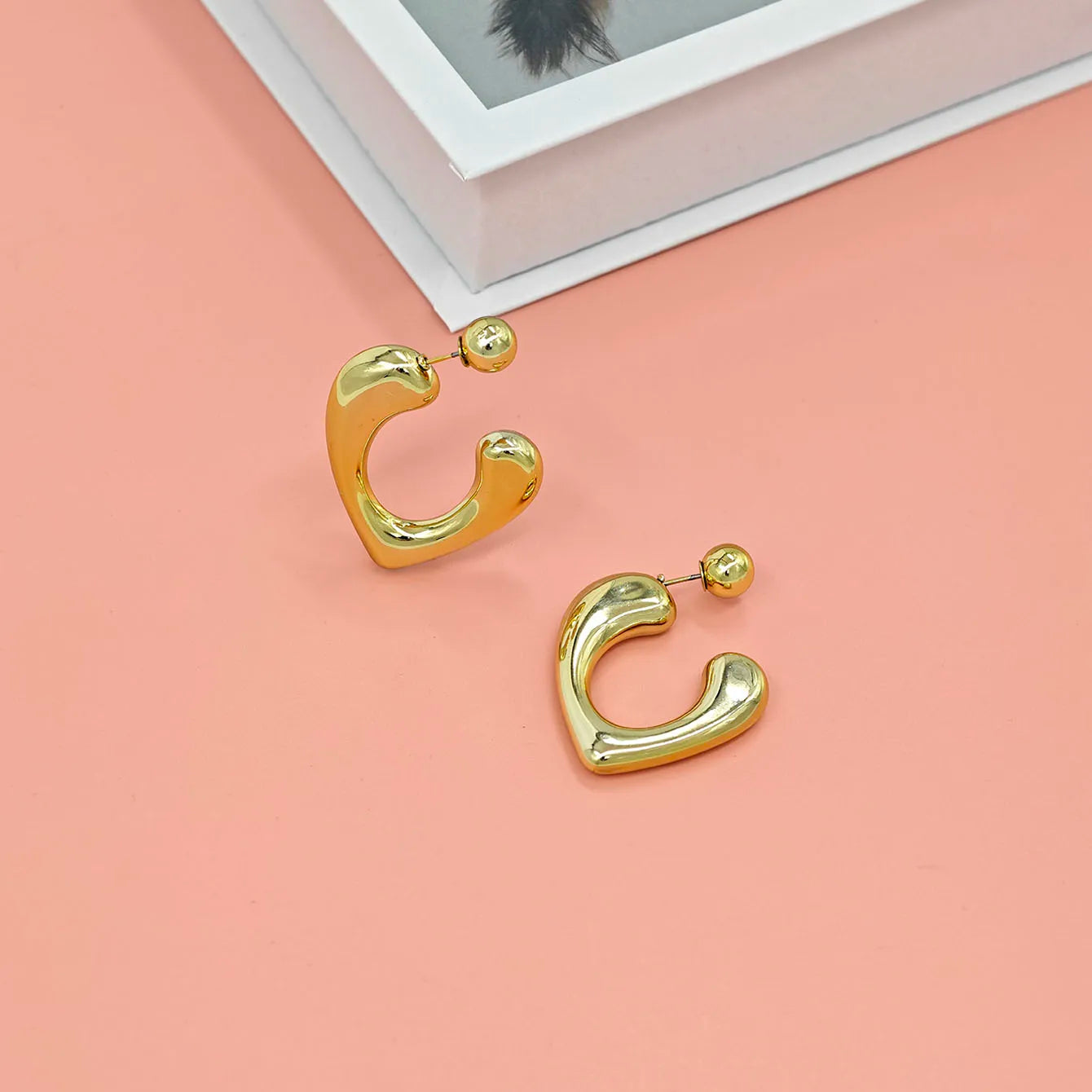Boucles d'oreilles en C épaisse