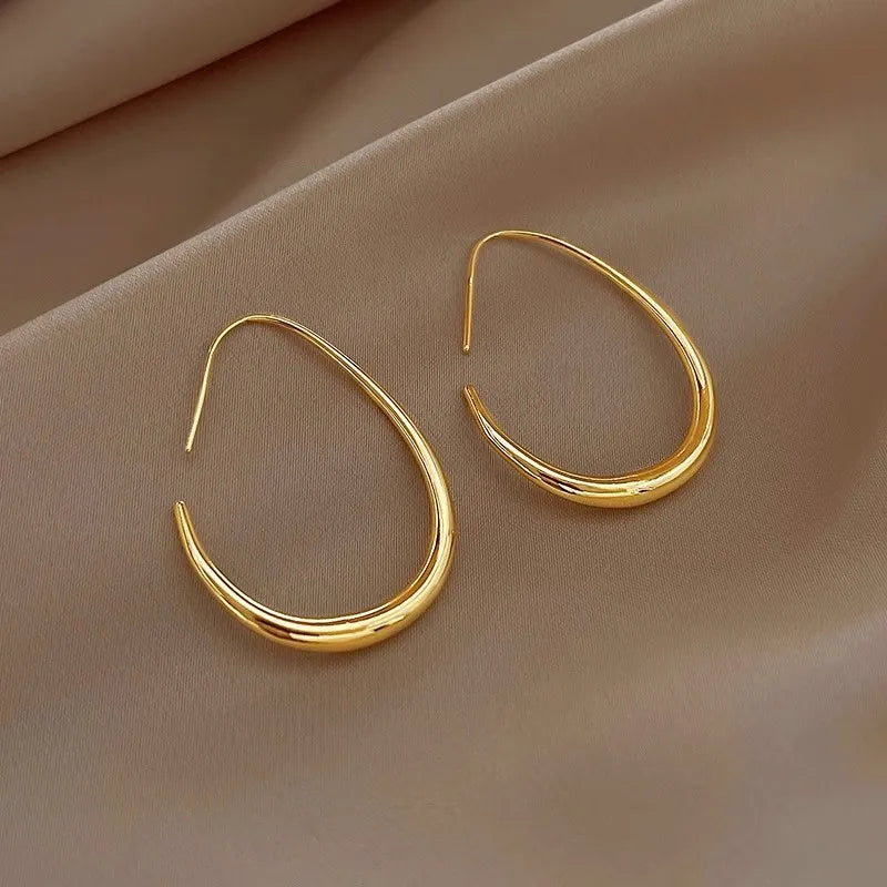Boucles d'oreilles géométriques ovales