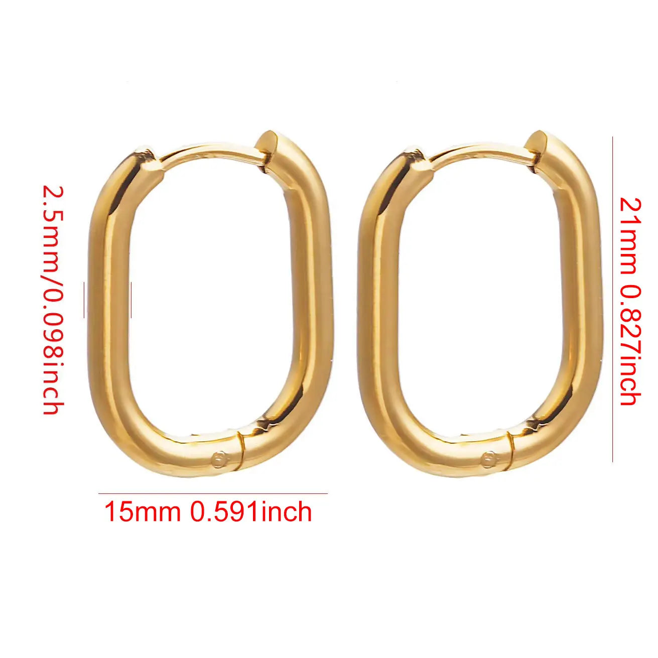 boucle d'oreille créole ovale acier inoxydable