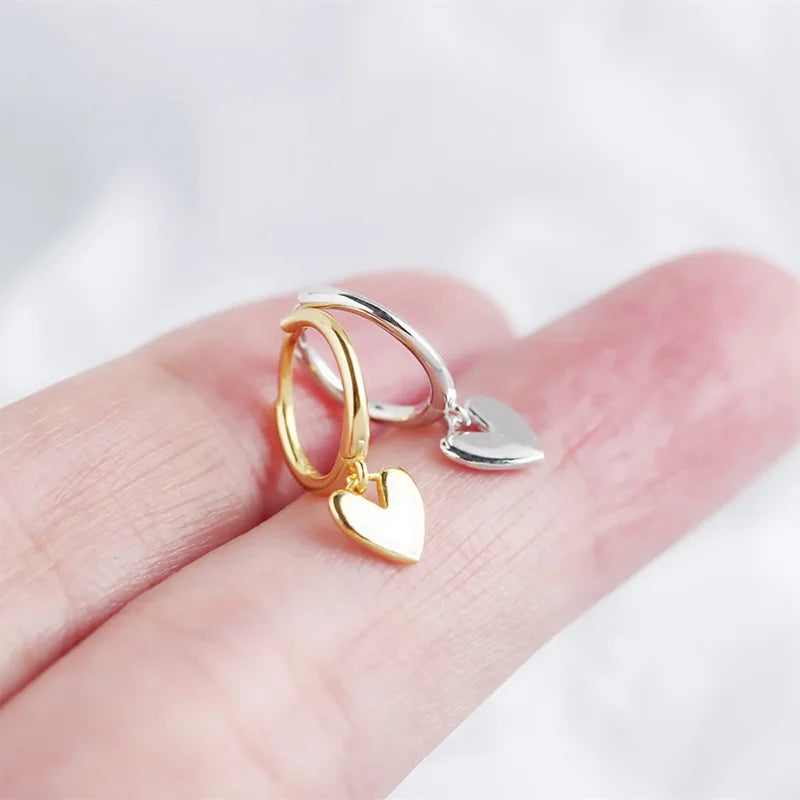 boucle d'oreille créole pendentif coeur