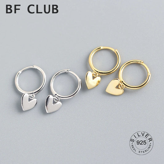 boucle d'oreille créole pendentif coeur