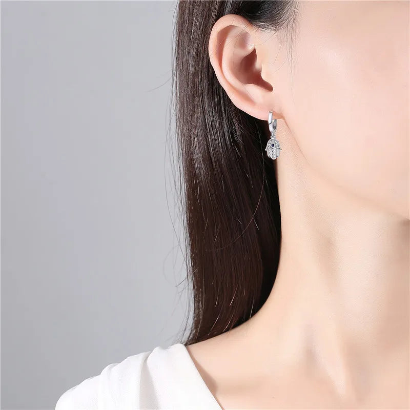 boucle d'oreille créole main de fatma