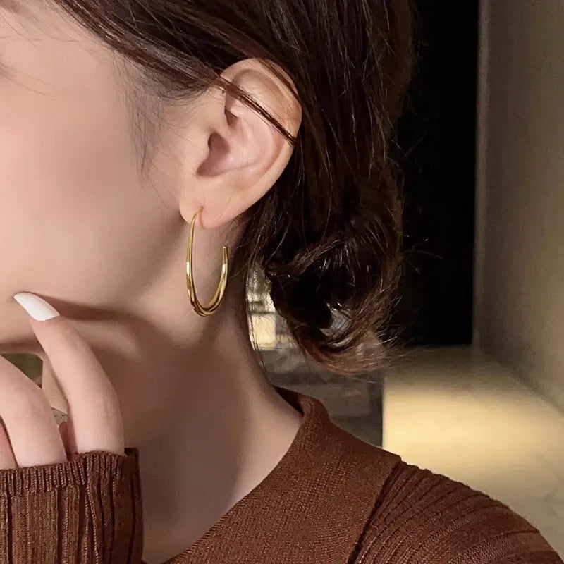 Boucles d'oreilles géométriques ovales