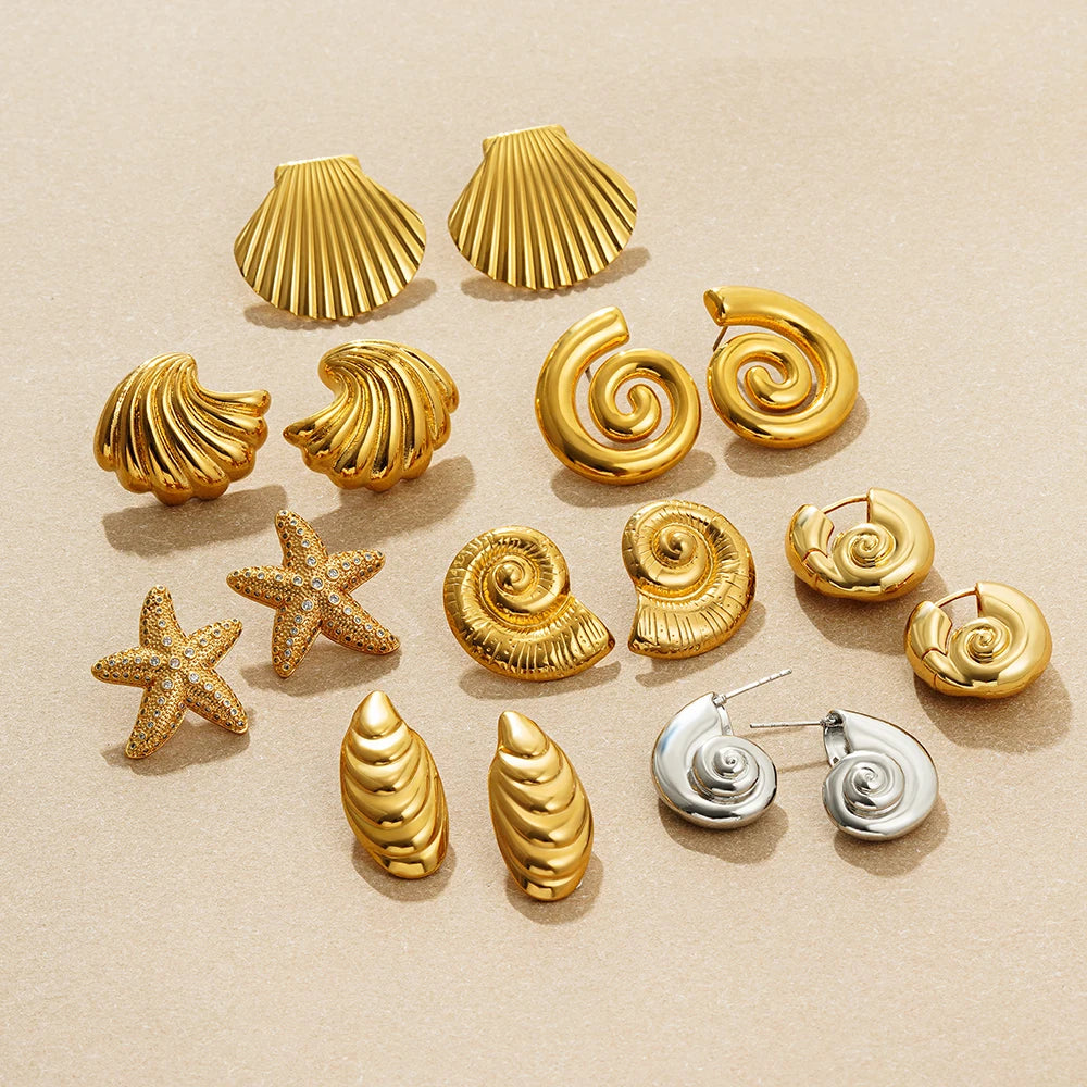 boucle d’oreille coquillage créole