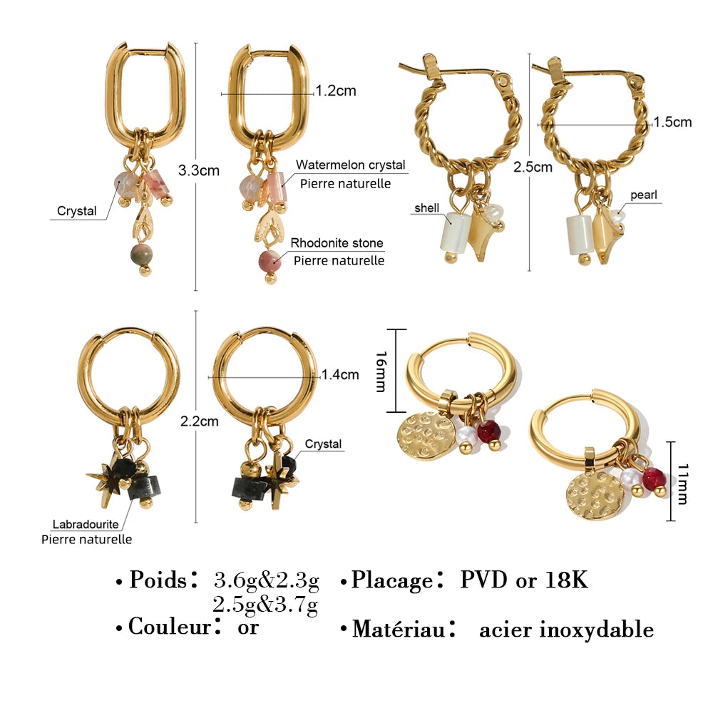 boucles d'oreilles créoles fantaisie