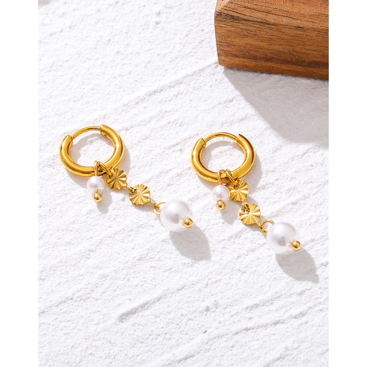boucle d'oreille perle pendante créole