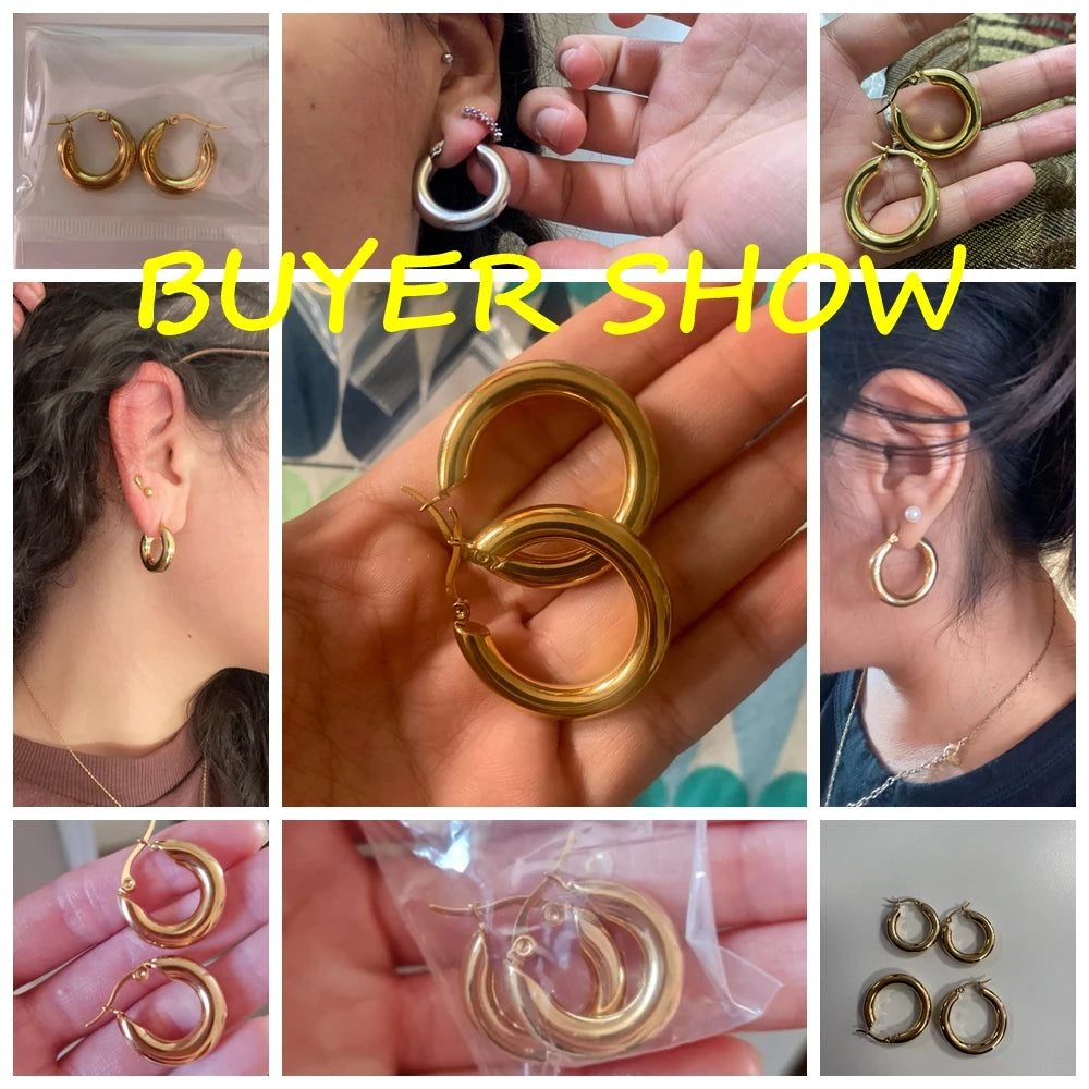 boucle d'oreille créole épaisse