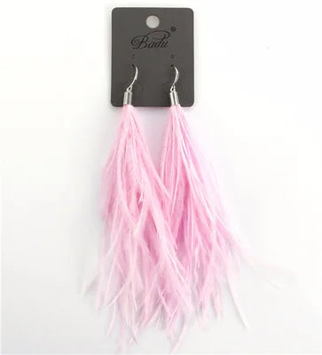 boucle d'oreille créole plume