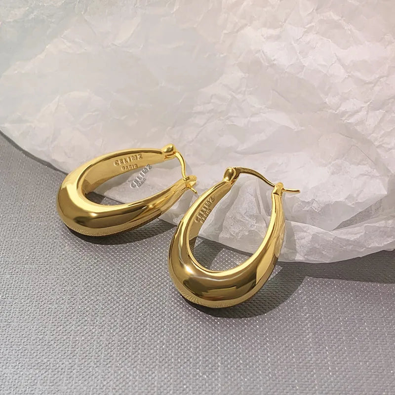boucles d'oreilles créoles ovales