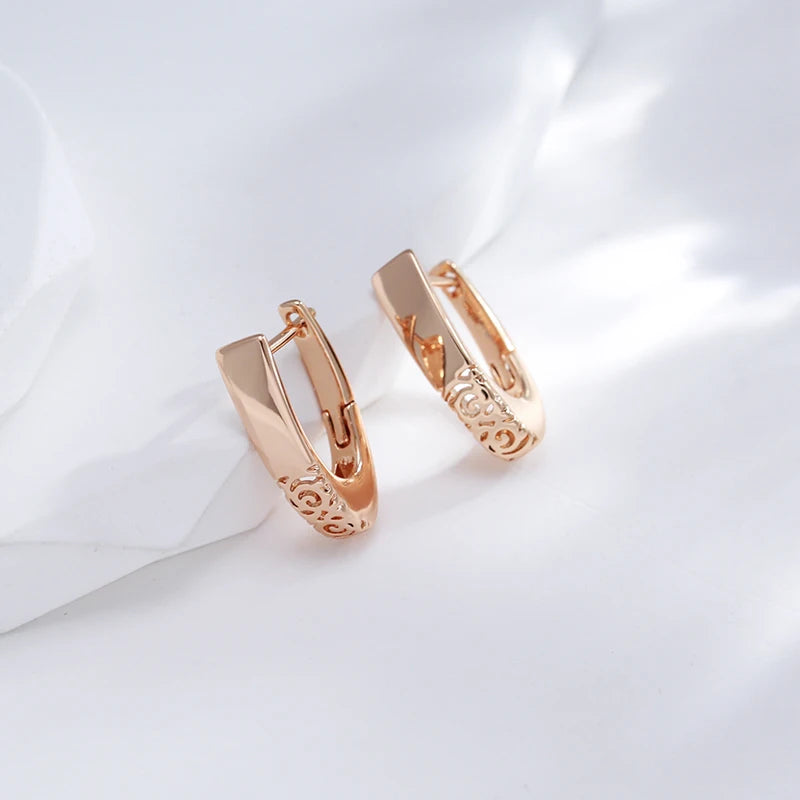 boucles d'oreilles créoles or rose