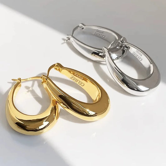 boucles d'oreilles créoles ovales