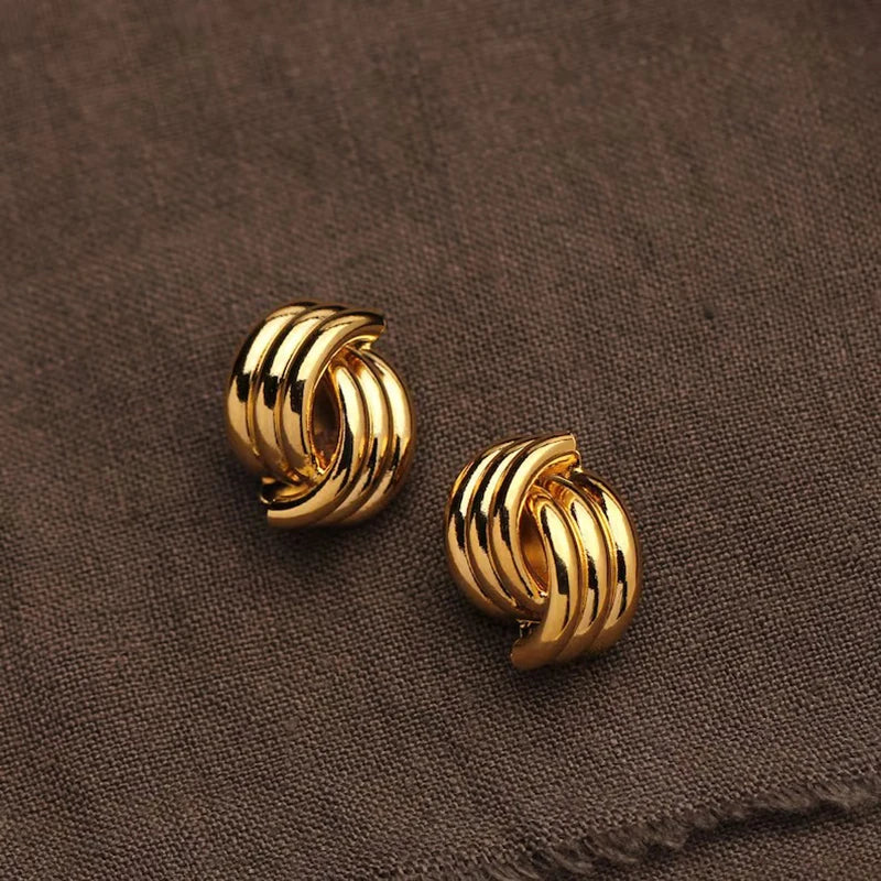 Boucles d'oreilles créole à trois couches
