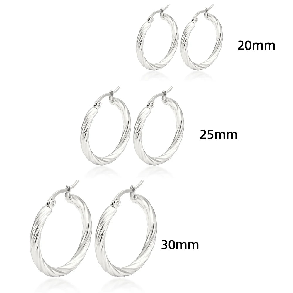boucle d'oreille créole torsadée