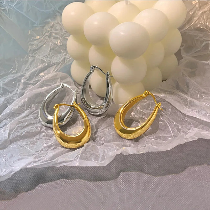 boucles d'oreilles créoles ovales