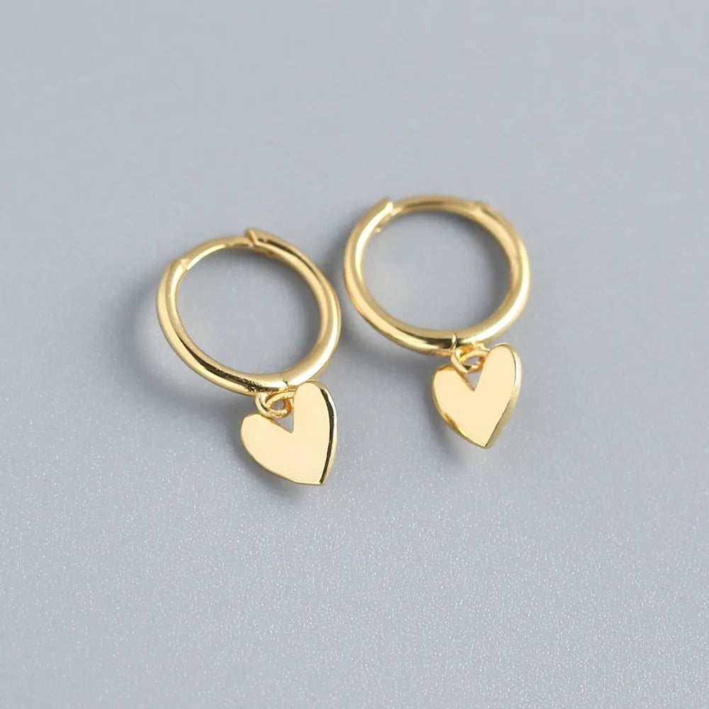 boucle d'oreille créole pendentif coeur