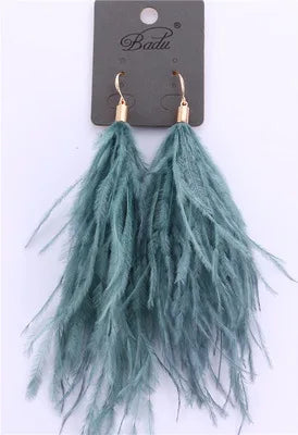 boucle d'oreille créole plume