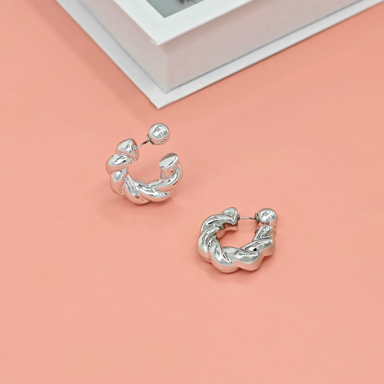 Boucles d'oreilles en C épaisse