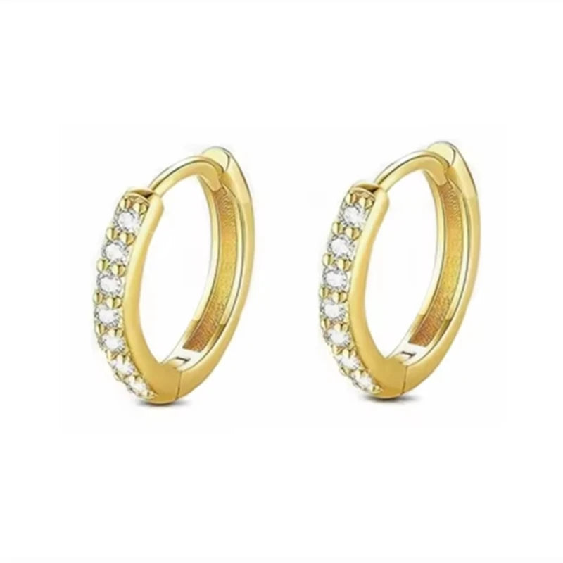 Petites boucles d'oreilles créole avec pendentif