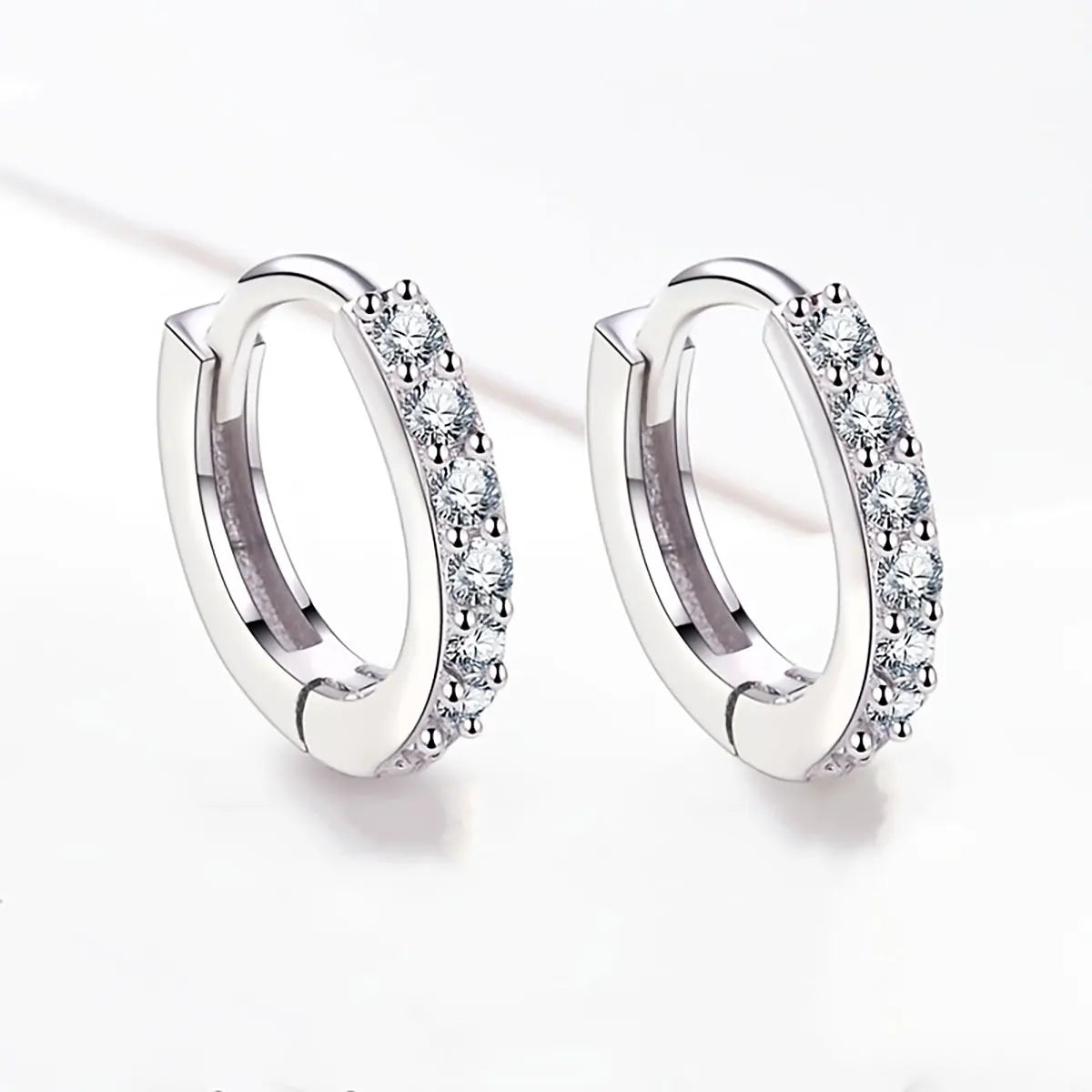 boucle d'oreille créole pendentif croix strass femme