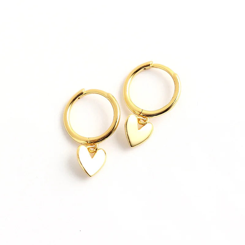 boucle d'oreille créole pendentif coeur