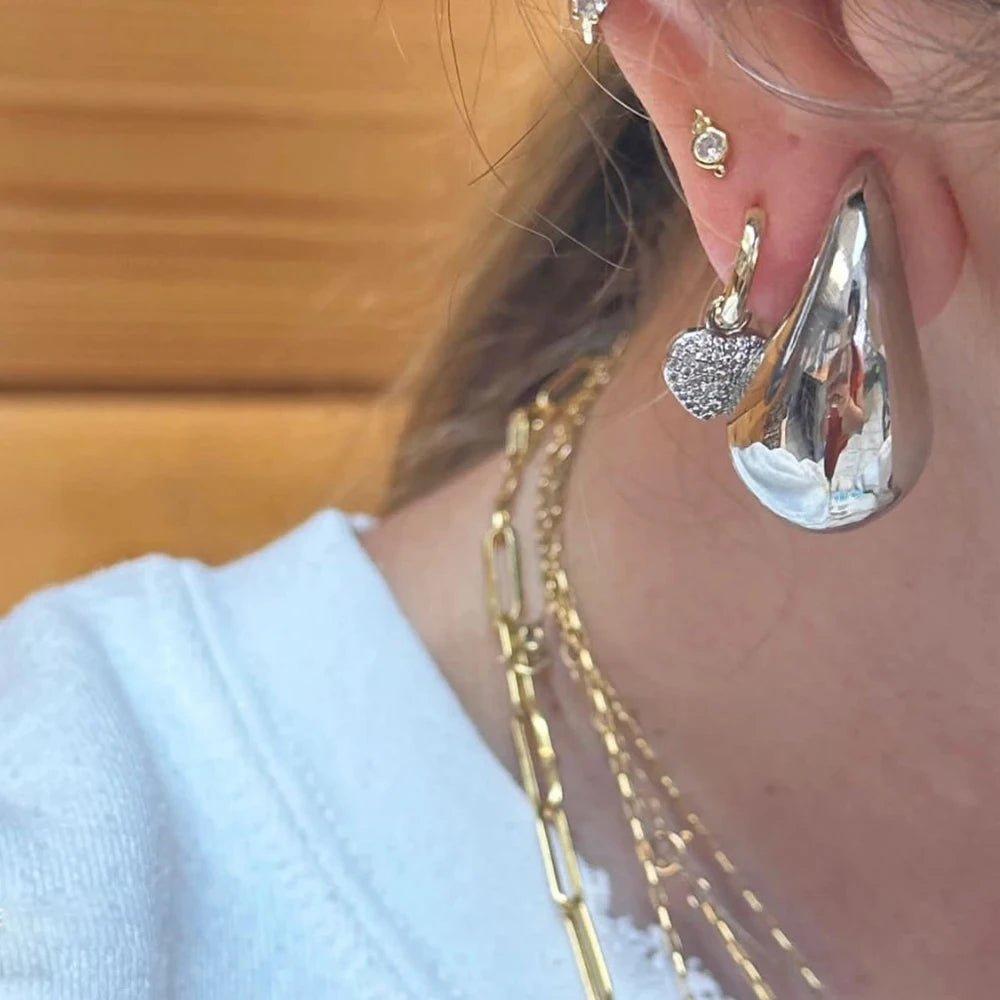 boucles d'oreilles créoles en goutte