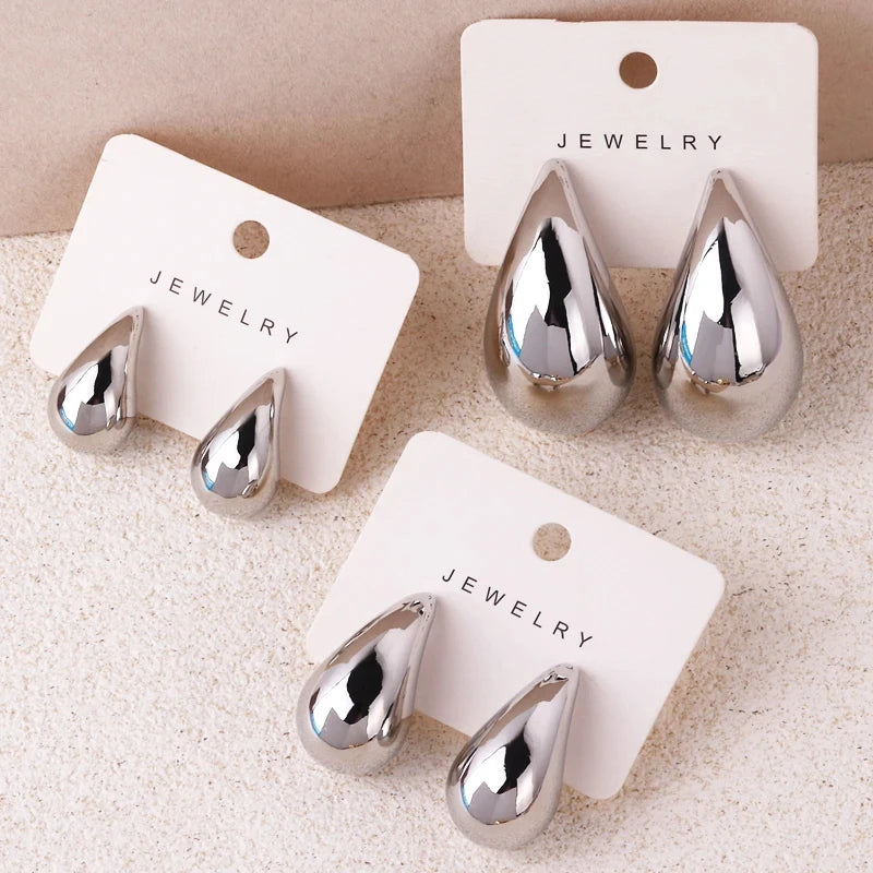 boucles d'oreilles créoles en goutte