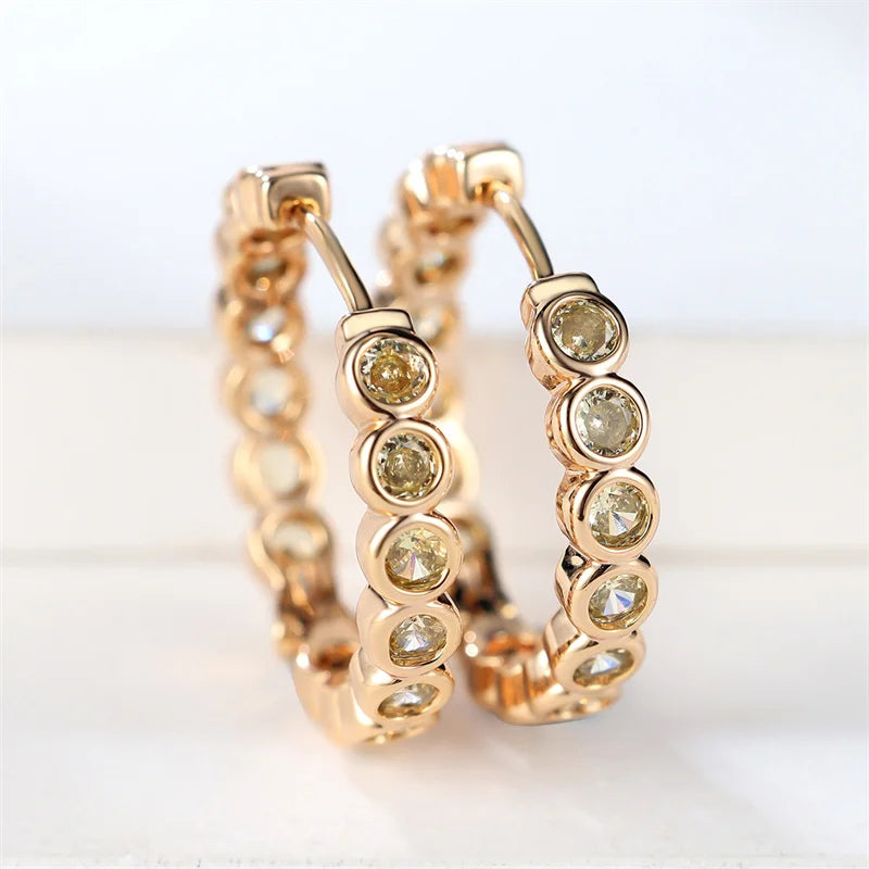 boucle d'oreille créole pierre colorée