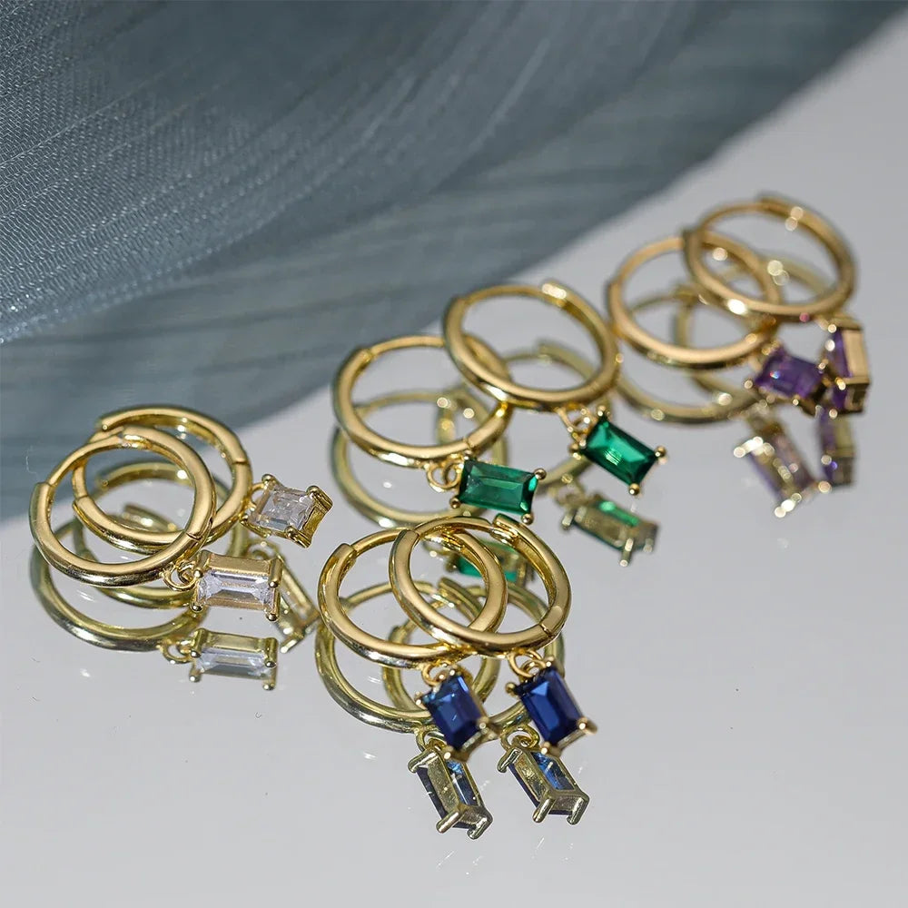 boucle d’oreille créole émeraude