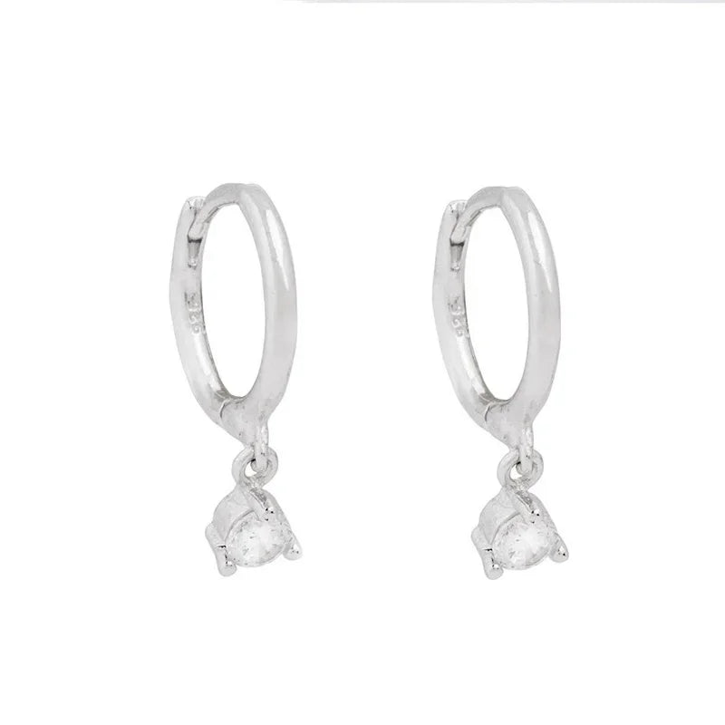 Petites boucles d'oreilles créole avec pendentif