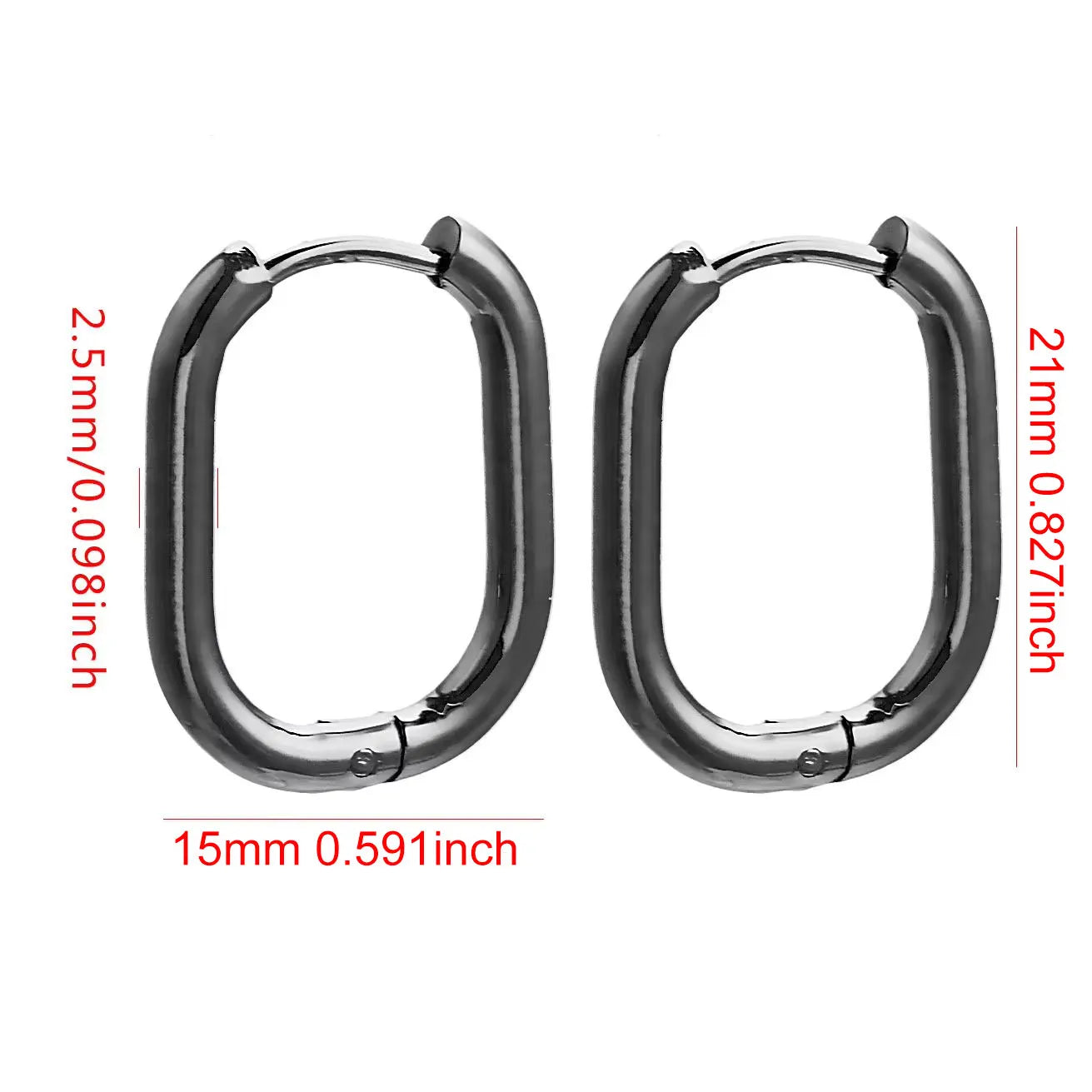 boucle d'oreille créole ovale acier inoxydable
